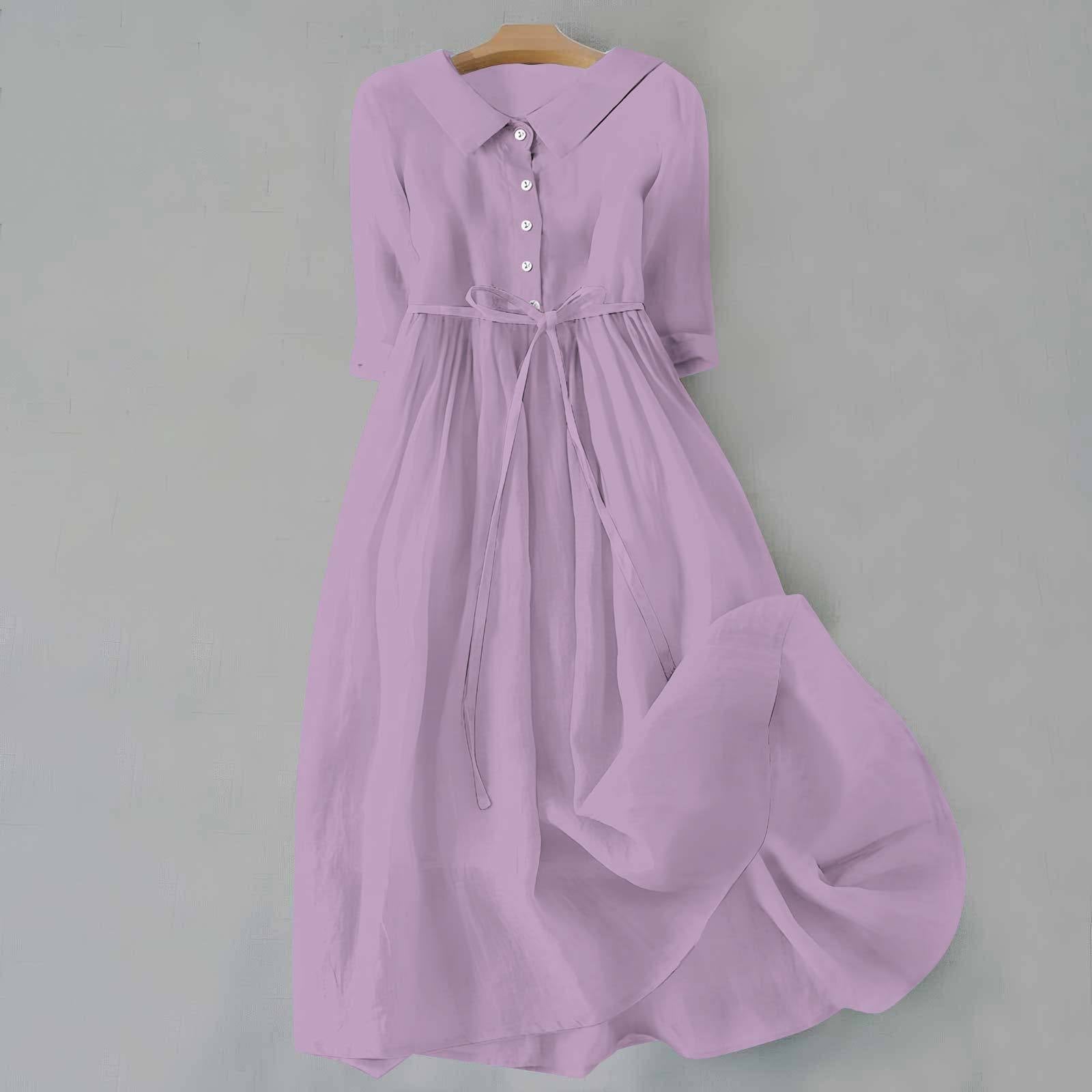 Abito Donna Elegante Casual per Estate - Vestito Minimalista e Comodo per Ogni Occasione - Abbigliamento Donna Trendy 6