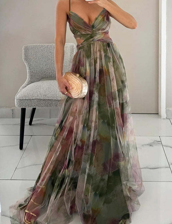 Abito Donna Elegante con Scollo a V e Gonna Fluida per Look Estivo 8