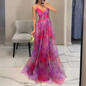 Abito Donna Elegante con Scollo a V e Gonna Fluida per Look Estivo 9
