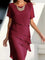 Abito Elegante Donna con Drappeggio a Balze e Effetto Snellente 1