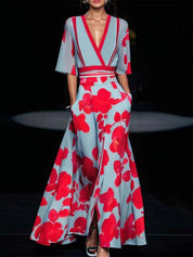 Abito Elegante Donna con Scollatura a V e Vita Definita per Look Raffinato 1