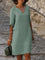 Abito Elegante Donna con Scollo a V - Vestito Cerimonia Versatile per Occasioni Speciali e Look Raffinato 3