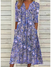 Abito Estivo Elegante per Donne - Vestito Estivo Chic con Copertura Pancia e Scollo a V, Versatile per Ogni Occasione 1