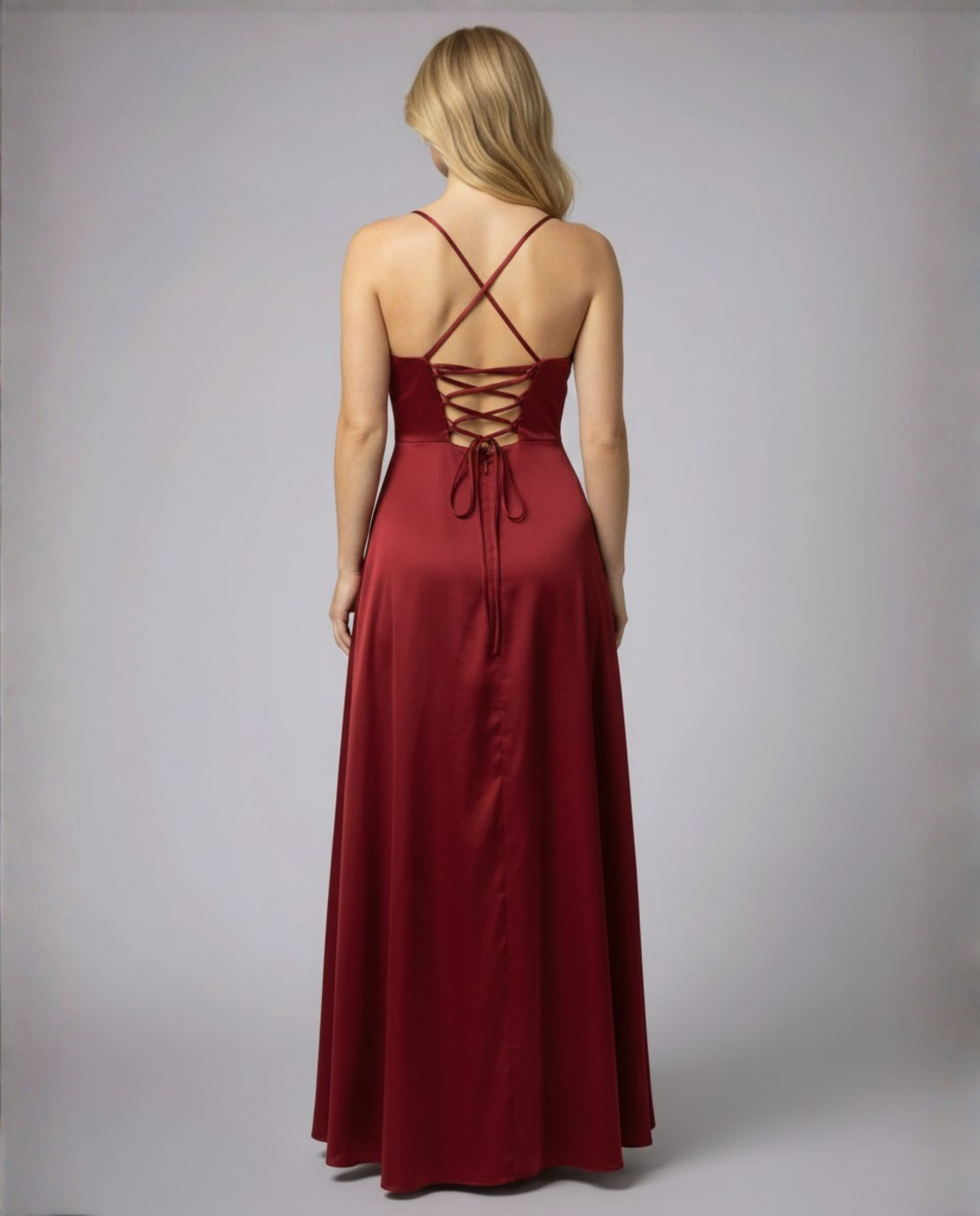 Abito Lungo Elegante Con Spacco - Vestito Lungo Cerimonia Per Ogni Occasione 1