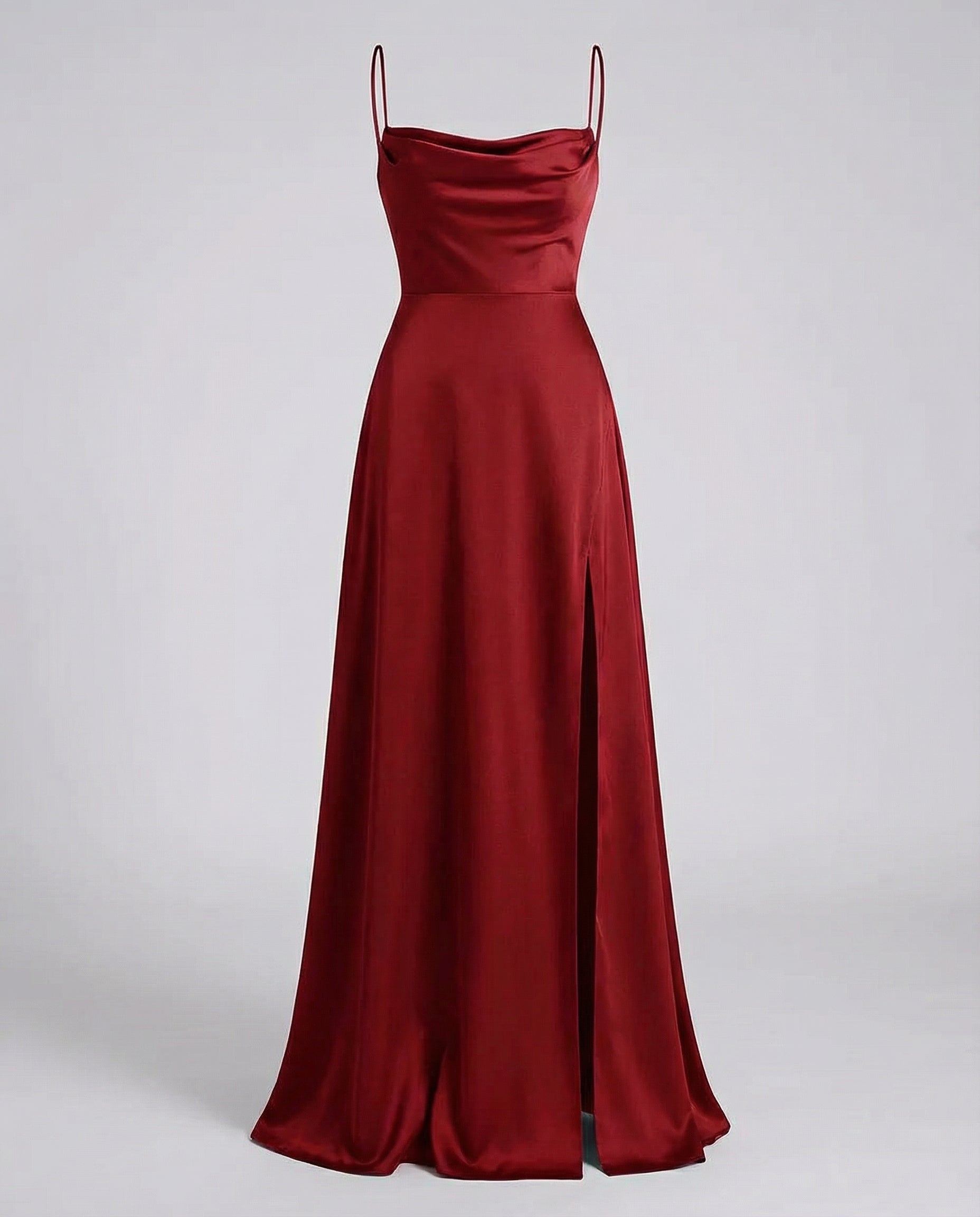 Abito Lungo Elegante Con Spacco - Vestito Lungo Cerimonia Per Ogni Occasione 3