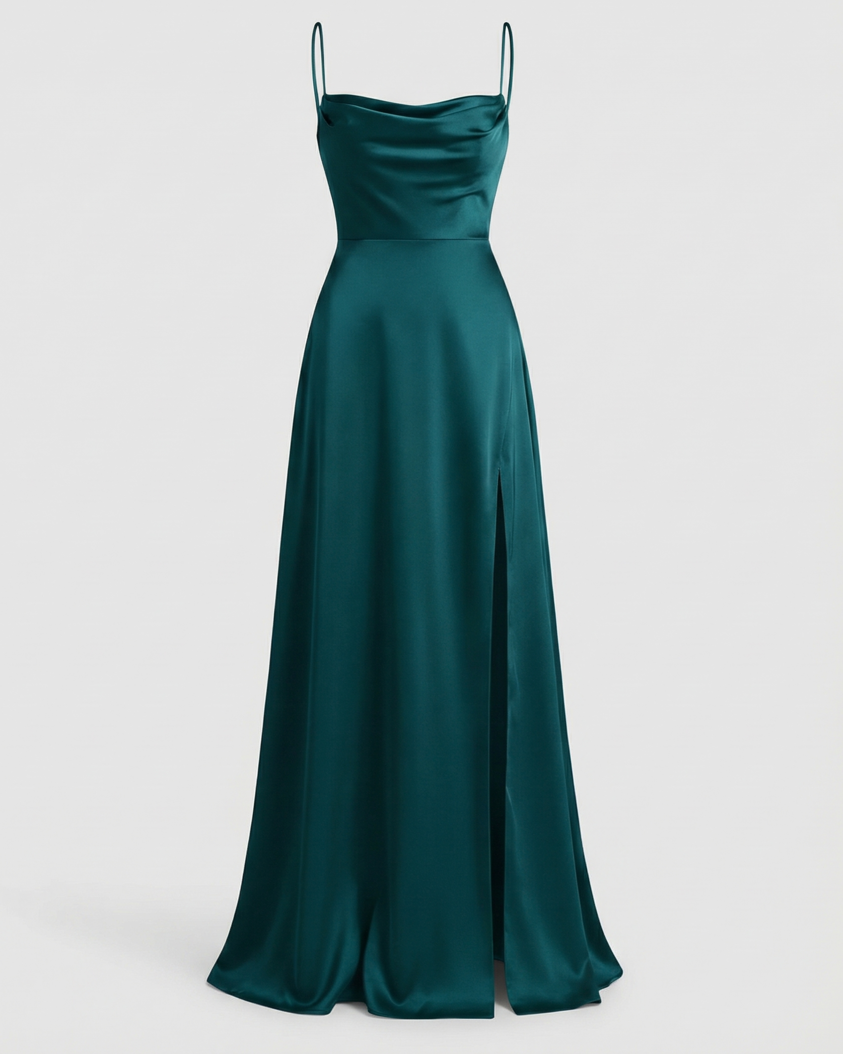 Abito Lungo Elegante Con Spacco - Vestito Lungo Cerimonia Per Ogni Occasione 4