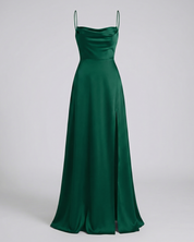 Abito Lungo Elegante Con Spacco - Vestito Lungo Cerimonia Per Ogni Occasione 6