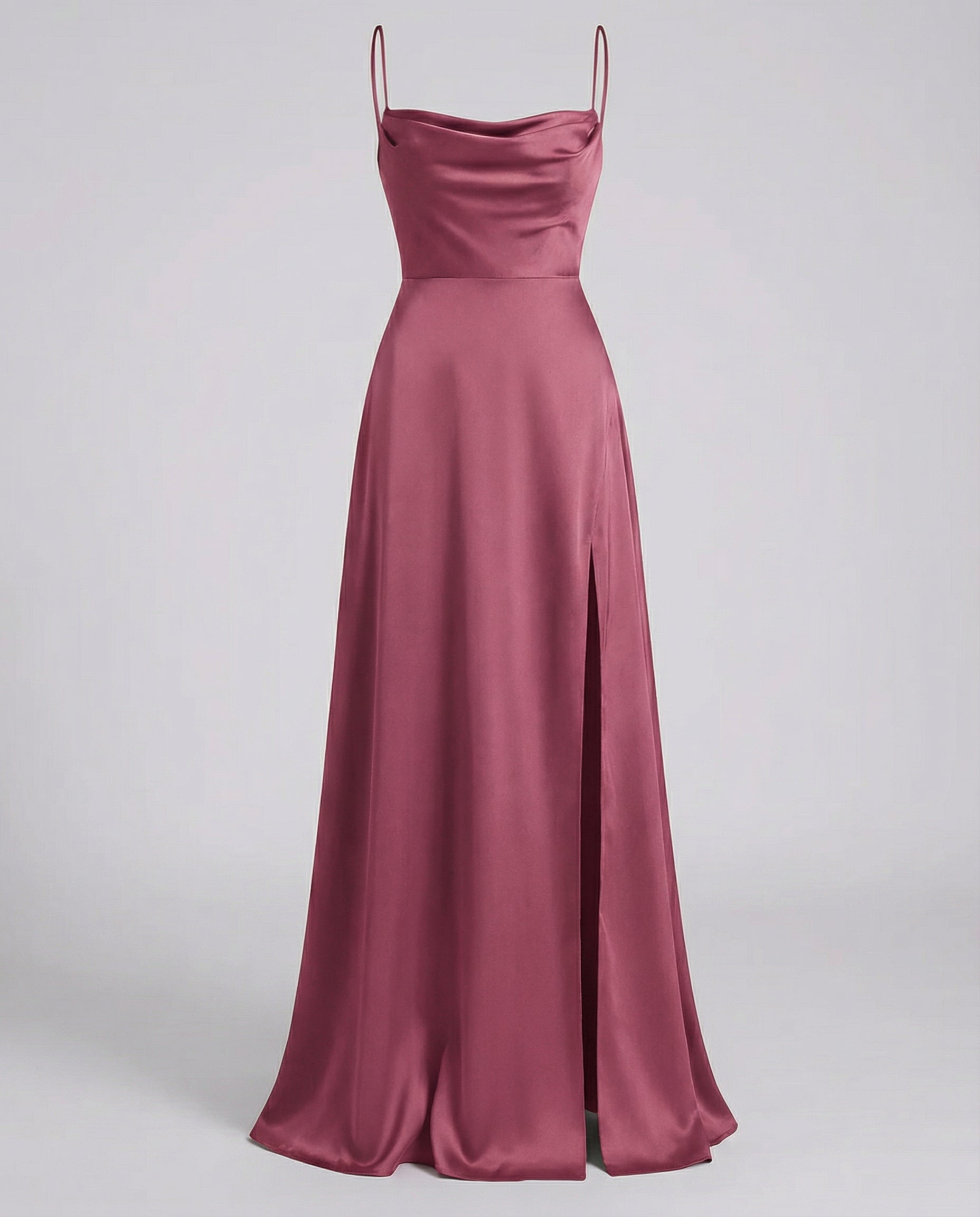 Abito Lungo Elegante Con Spacco - Vestito Lungo Cerimonia Per Ogni Occasione 7