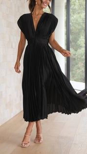 Abito Lungo Elegante Plissettato per Cerimonia - Vestito Lungo Estivo per Occasioni Speciali 9