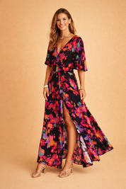 Abito Lungo Elegante per Cerimonia, Maxi Vestito Lungo Chic per Occasioni Speciali, Look Versatile e Comodo 2