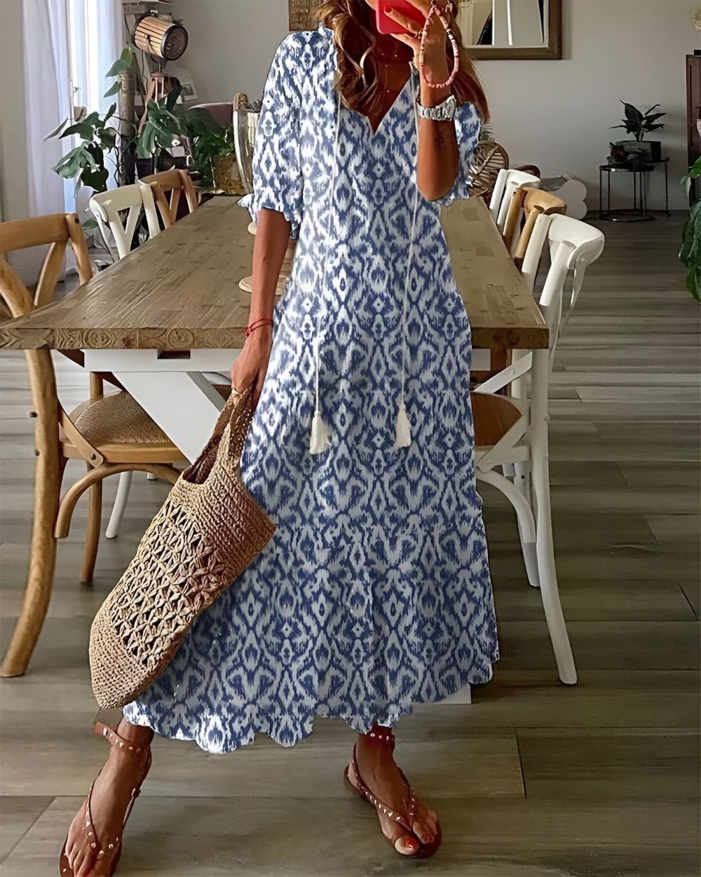 Abito Maxi Donna — Estivo Boho Fluido Leggero