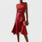 Abito Midi Donna — Drappeggio Asimmetrico per Cerimonie