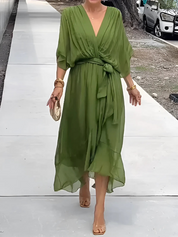 Abito Midi Elegante Donna - Stile Versatile per Ogni Occasione, Comfort e Silhouette Lusinghiera 1