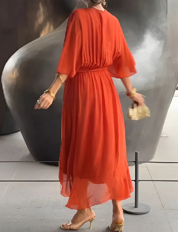 Abito Midi Elegante Donna - Stile Versatile per Ogni Occasione, Comfort e Silhouette Lusinghiera 4