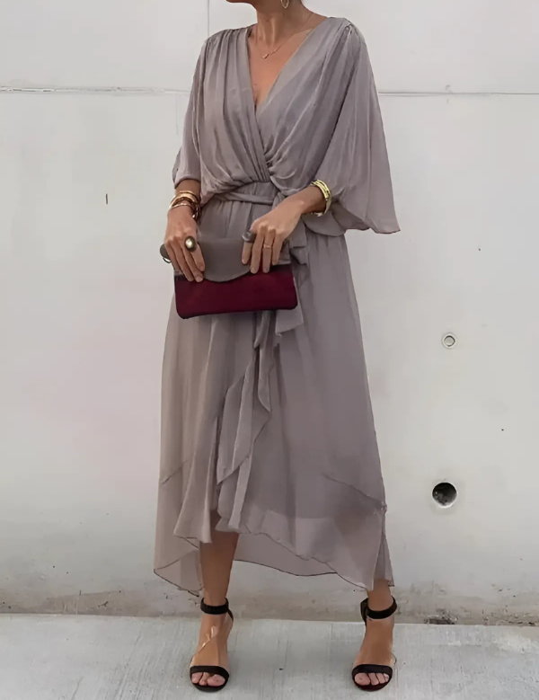 Abito Midi Elegante Donna - Stile Versatile per Ogni Occasione, Comfort e Silhouette Lusinghiera 6