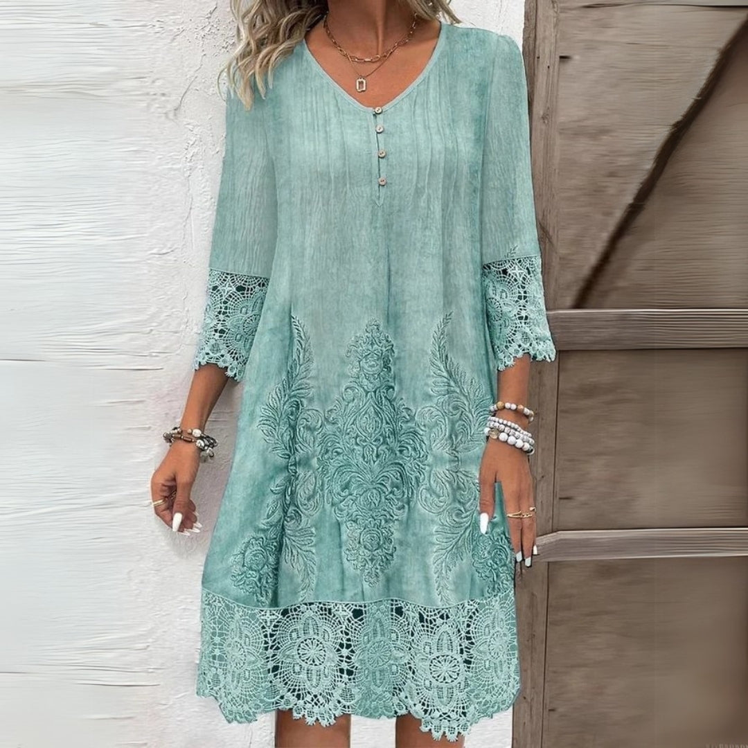 Abito Midi Floreale Elegante Donna - Abiti Cerimonia e Vestiti Eleganti per Ogni Occasione 1