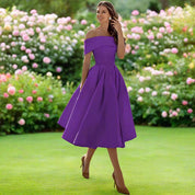 Abito Midi Senza Spalline Elegante per Eventi Estivi 11