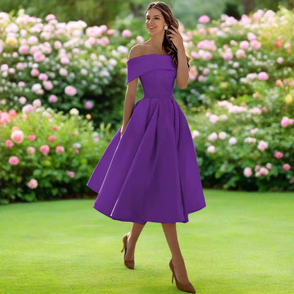Abito Midi Senza Spalline Elegante per Eventi Estivi 11
