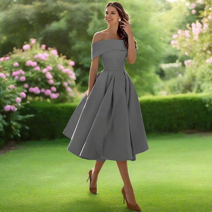 Abito Midi Senza Spalline Elegante per Eventi Estivi 6