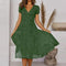 Abito a Linea con Scollo a V e Gonna Fluida per Donne - Elegante e Versatile 0