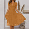 Abito a Linea con Scollo a V e Gonna Fluida per Donne - Elegante e Versatile 4