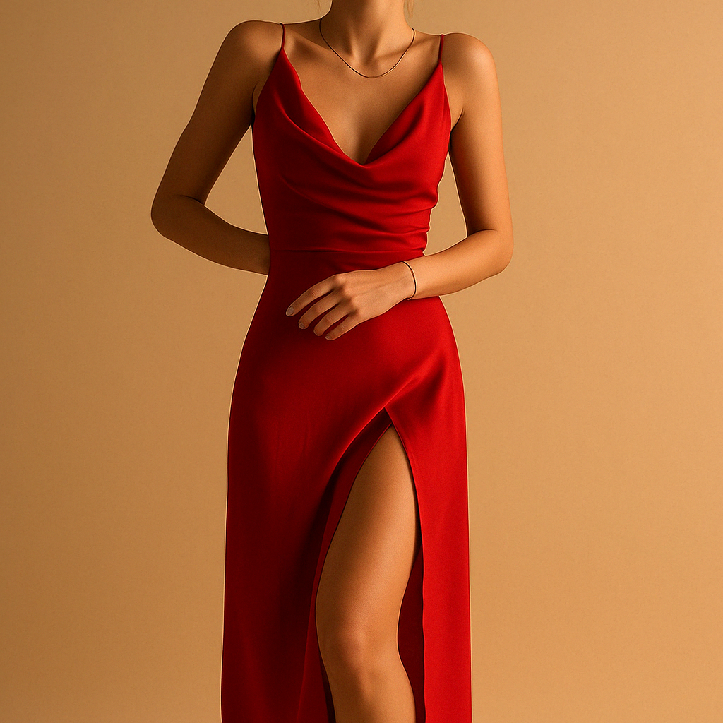 Abito lungo estivo da donna con scollo a V - Elegante e arioso per matrimoni 2