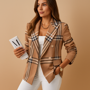 Blazer Donna — Aderente Tasche Dettagli Eleganti