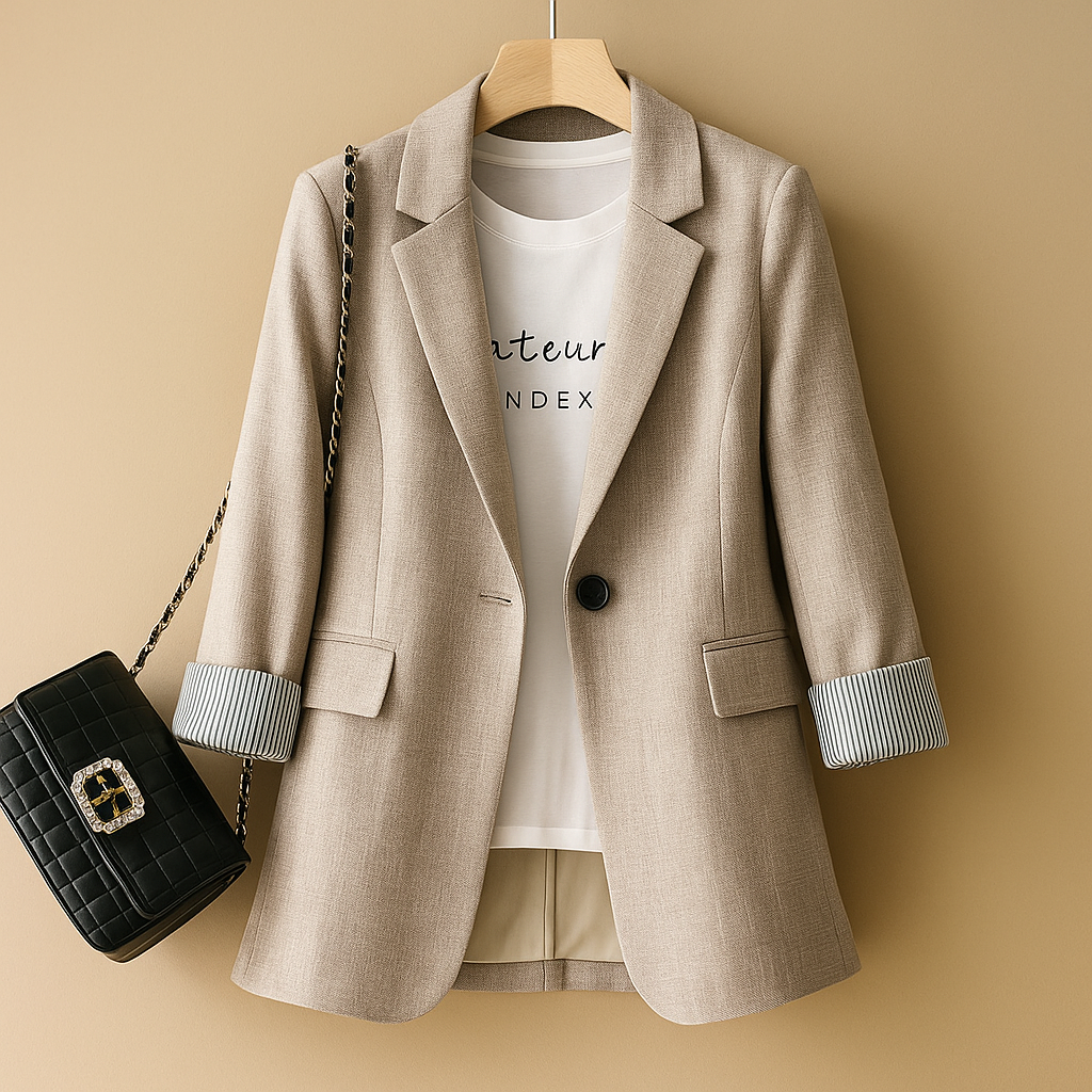 Blazer Donna — Maniche Lunghe Vestibilità Sartoriale Leggero