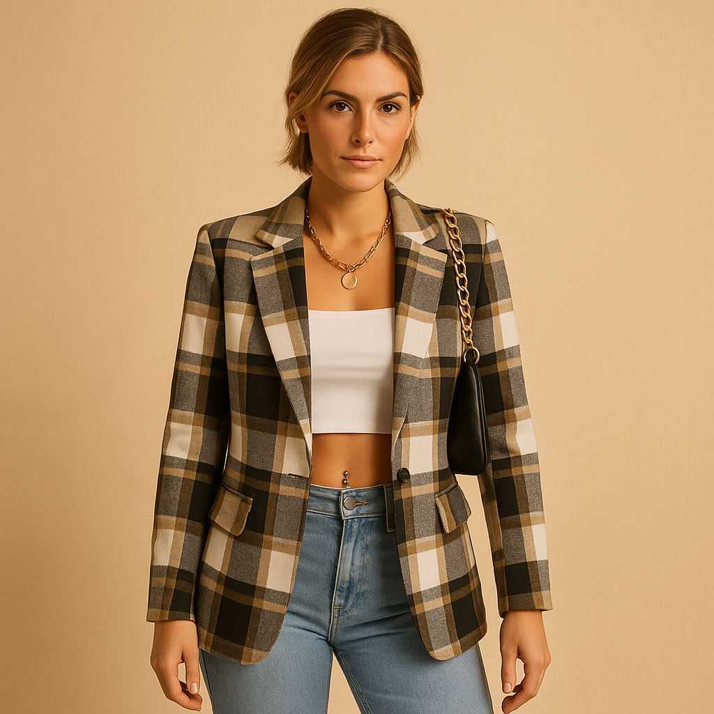 Blazer elegante con vestibilità aderente per donna | Danique 0