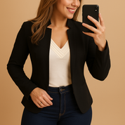 Blazer leggero con collo a revers da donna | Karlijn 0