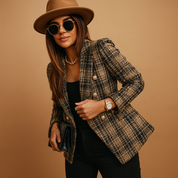 Blazer Donna Sartoriale — Taglio Elegante Mix Tessuti Pregiati