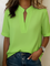 Blusa Elegante Donna con Colletto Strutturato e Scollatura a V 5