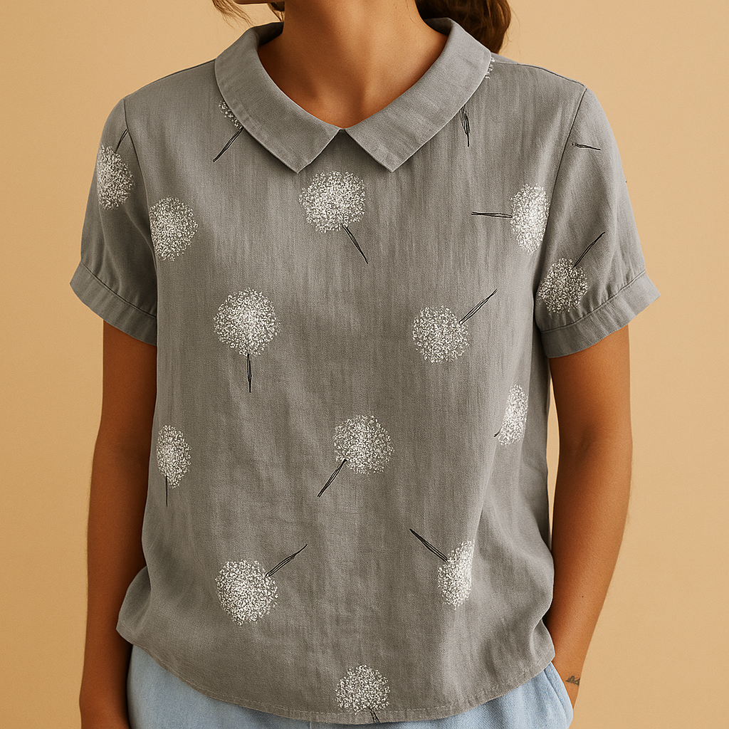Blusa leggera con stampa floreale e vestibilità ampia per donna | Fleur 8