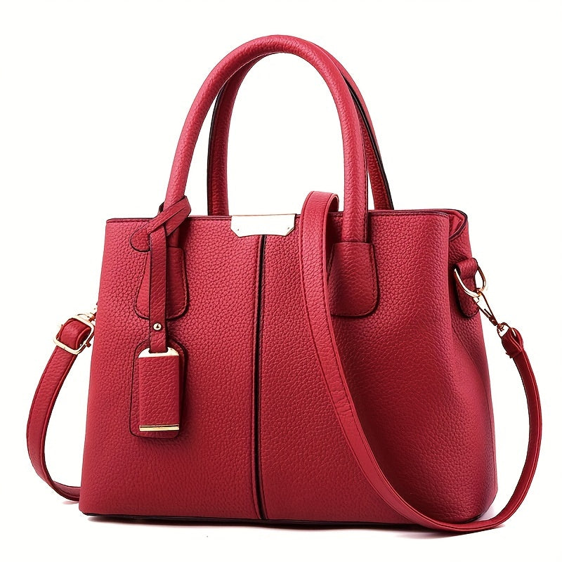 Borsa a mano elegante e spaziosa da donna in pelle PU versatile 4