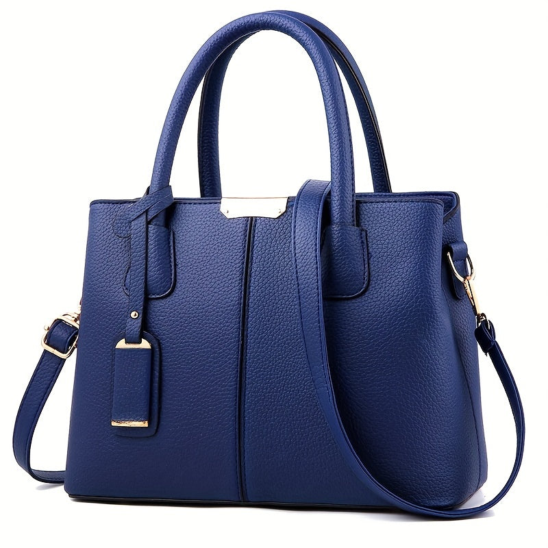 Borsa a mano elegante e spaziosa da donna in pelle PU versatile 6
