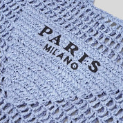 Borsa da spiaggia elegante da donna in paglia fatta a mano, design boho 2