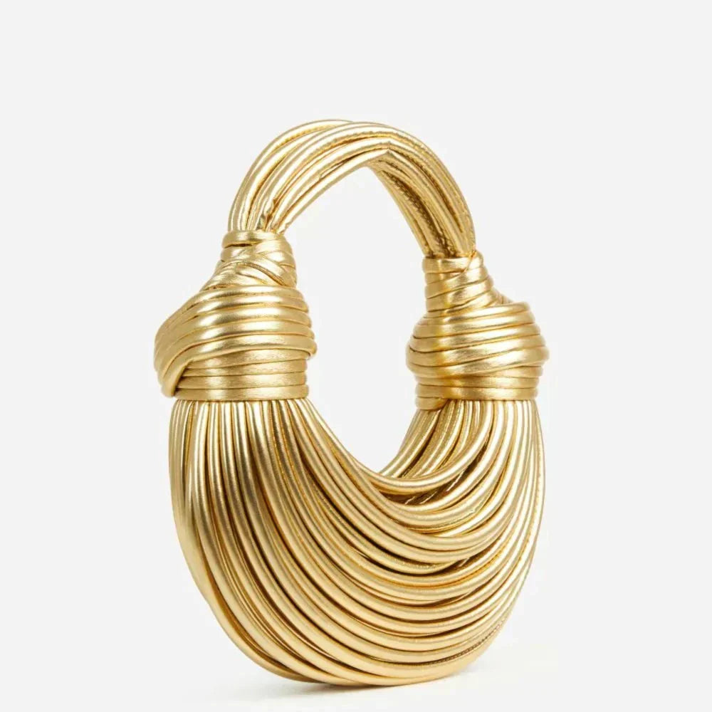 Borsa elegante da donna con design a nodo, lavorazione artigianale di alta qualità 0