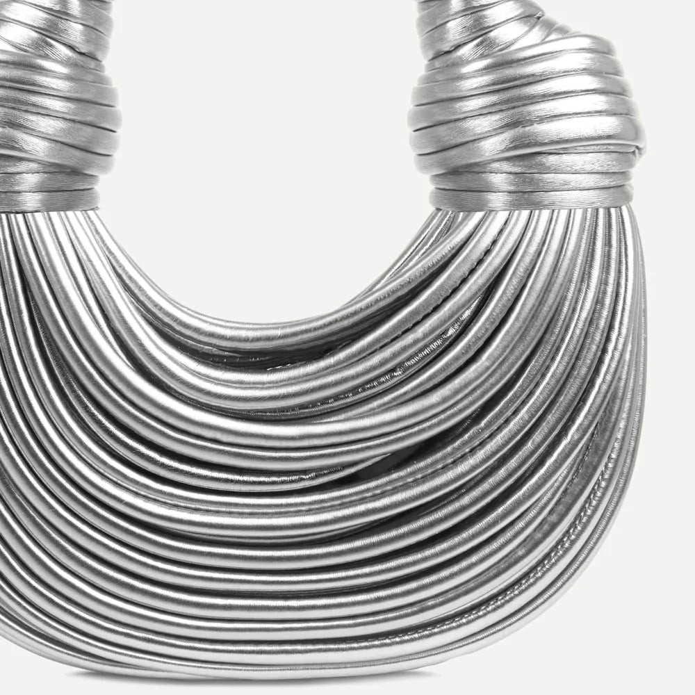 Borsa elegante da donna con design a nodo, lavorazione artigianale di alta qualità 5