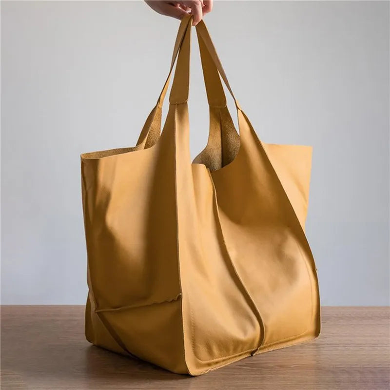 Borsa tote spaziosa da donna, design elegante, genuino 6