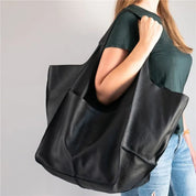 Borsa tote spaziosa da donna, design elegante, genuino 8