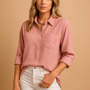 Camicetta a maniche lunghe con colletto da donna | Jade 6