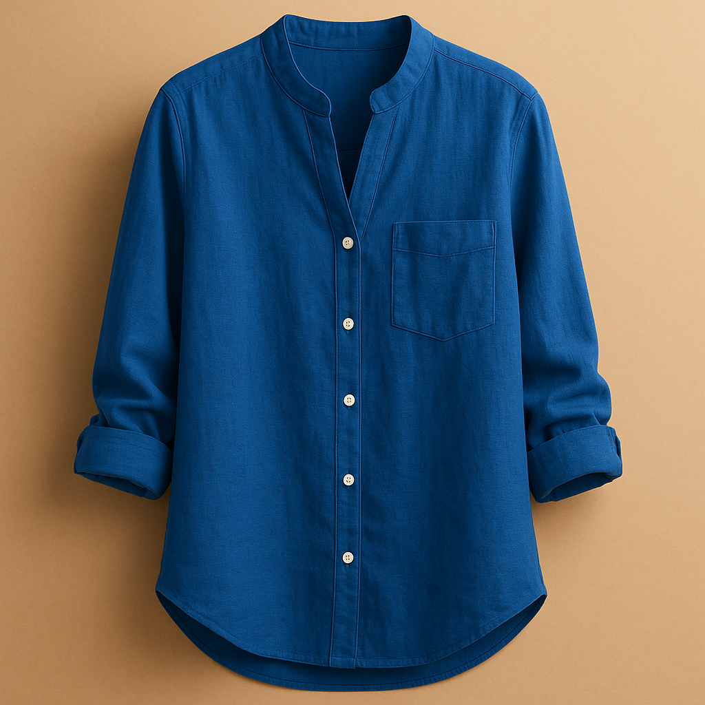 Camicia leggera con colletto classico da donna | Yara 5