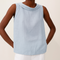 Canottiere Donna Elegante Senza Maniche con Colletto Arrotolato - Top Estivo Versatile per Ogni Occasione 4