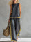 Completo Elegante Donna con Pantaloni a Gamba Ampia e Top Senza Maniche 0