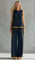 Completo Elegante Donna con Pantaloni a Gamba Ampia e Top Senza Maniche 3