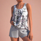 Dalia | Completo estivo con top floreale e pantaloncini 1