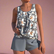 Dalia | Completo estivo con top floreale e pantaloncini 3