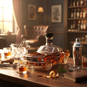 Decanter per Whisky Mustang Elegante per Bar di Casa, Design Unico in Vetro per Servire Whisky e Bourbon 2