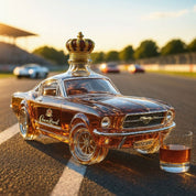 Decanter per Whisky Mustang Elegante per Bar di Casa, Design Unico in Vetro per Servire Whisky e Bourbon 4