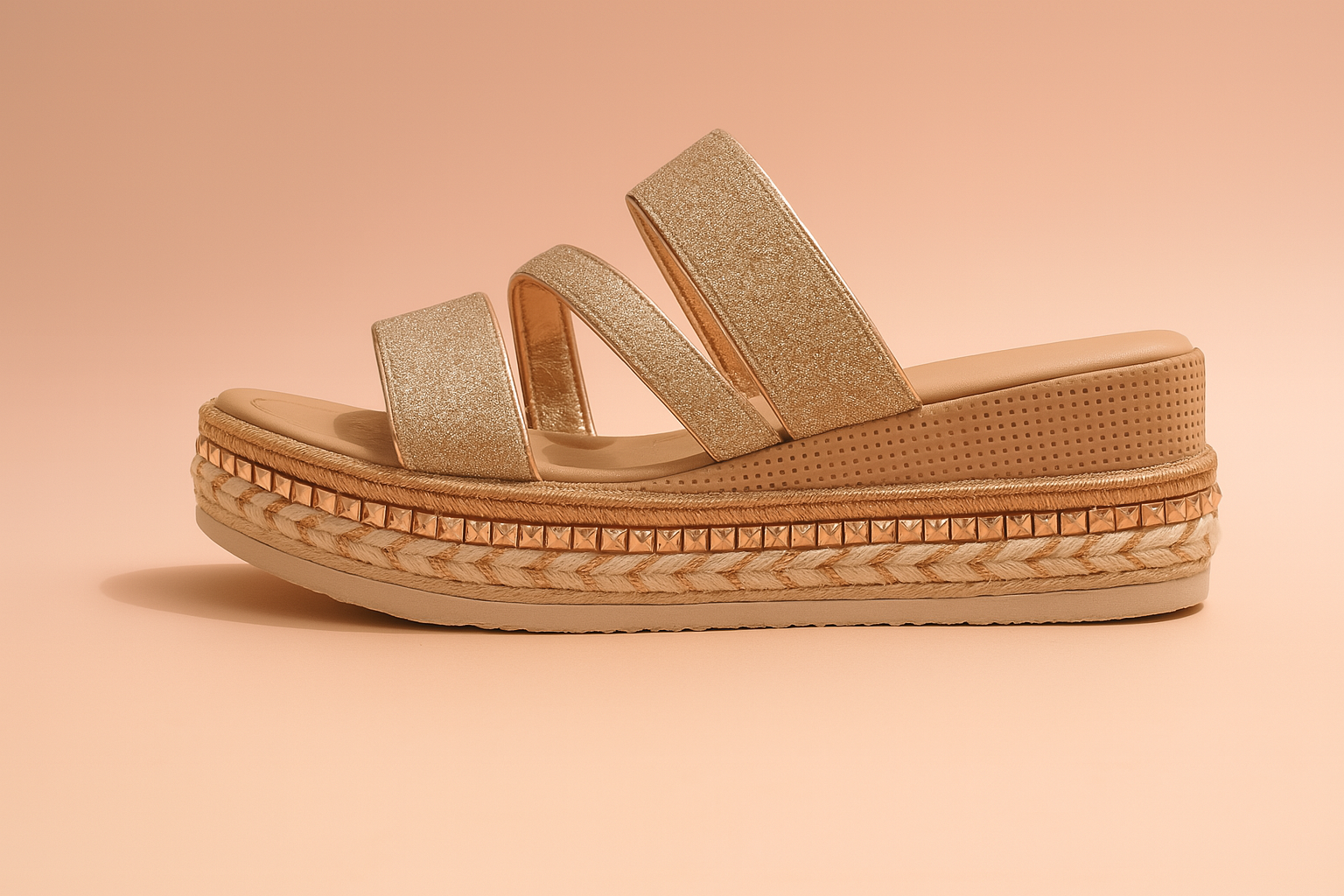 Dominika | Sandali con plateau lucidi 0